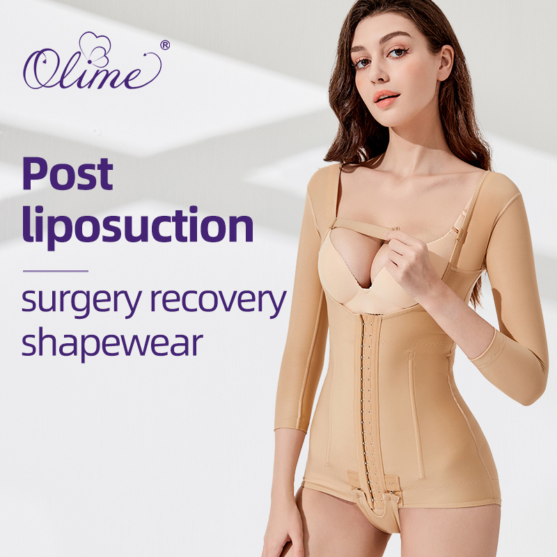 Post Surgical Liposuction Compression Garments Liposuction MID-Sleeves Waist Trainer Shapewear Girdles Bodysuits Compression Garment Tops and Tummy Control