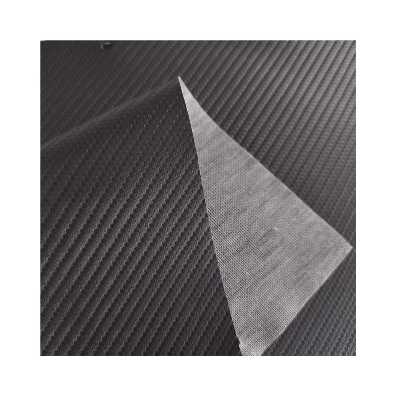 PVC Leather Wholesale Stock 0.6mm Waterproof Design Knitted Backing for Car Wheel Cover