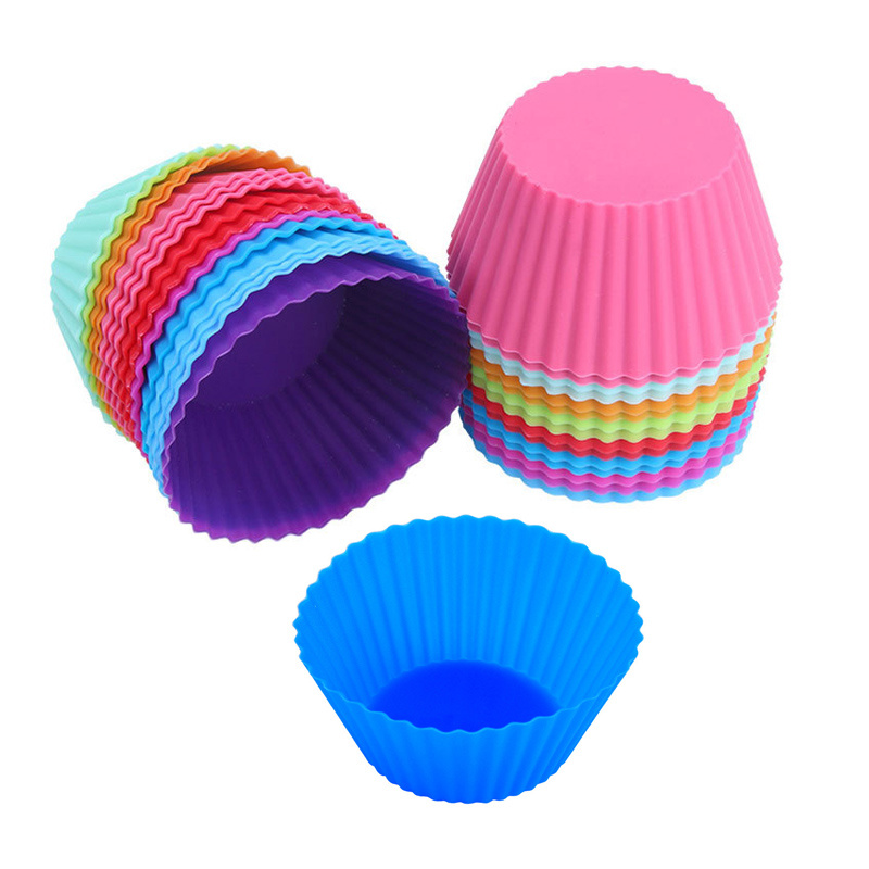 Baking Supplies Mold Wholesale in Stock Reusable Cup Cake Muffin Silicone Cupcake Mold