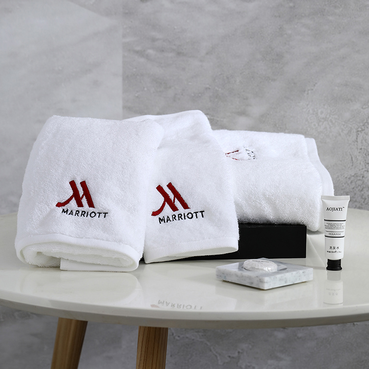 Luxury White Cotton Hotel Bath Hand Face Towels Sets