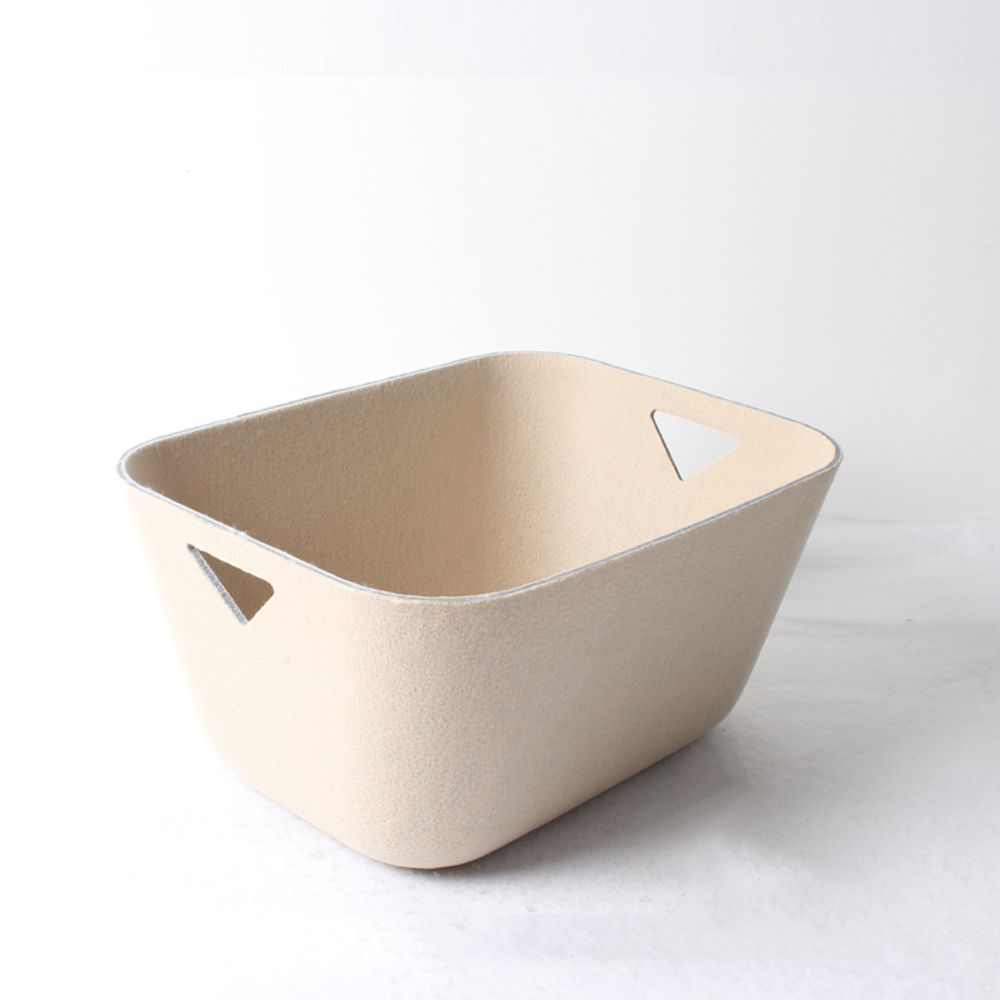 High Quality Pet Felt Storage Basket Sturdy Fabric Stackable Bins for Bedding Clothing Organizing in Home Office Living Room