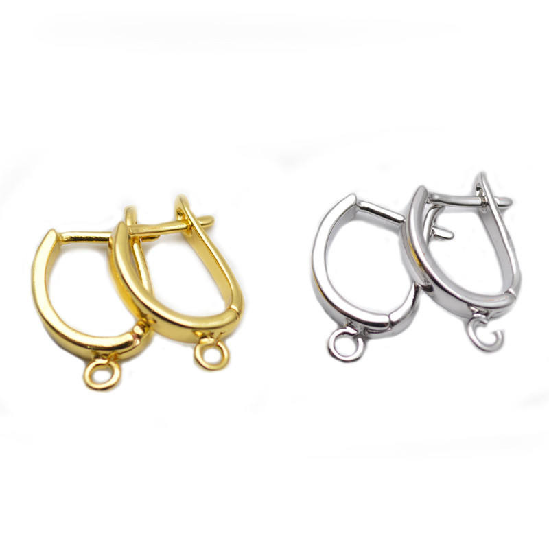 Nickle Free Jewelry Findings Anti-Rust Gold Plating U Shape Earring Hook Clasps