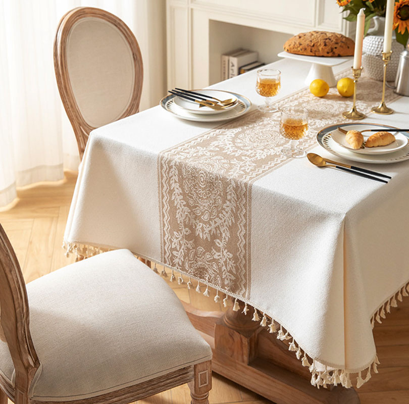 2024 New Cotton Linen Tablecloth Fresh Modern Simple High-End Home Wear-Resistant Tablecloth