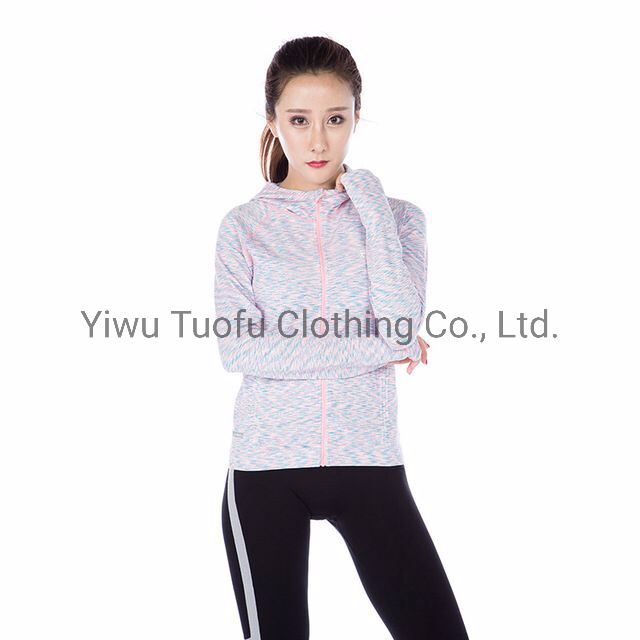 Sport Long Sleeve with Zipper Sport Top with Cap Fitness Wear Sportswear Gym Were Cycling Top