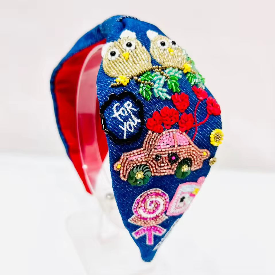 Designer Handmade Embroidered Seed Glass Beaded Turban Style Headbands Best Selling Elegant Fashion Hair Accessories Hairbands