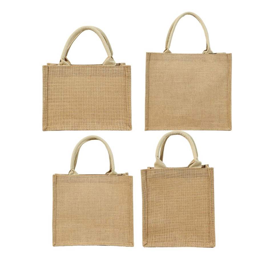 Wholesale Supplier Waterproof Shopping Jute Burlap Bags For Wedding Bachelorette Gift Custom Logo Medium Size