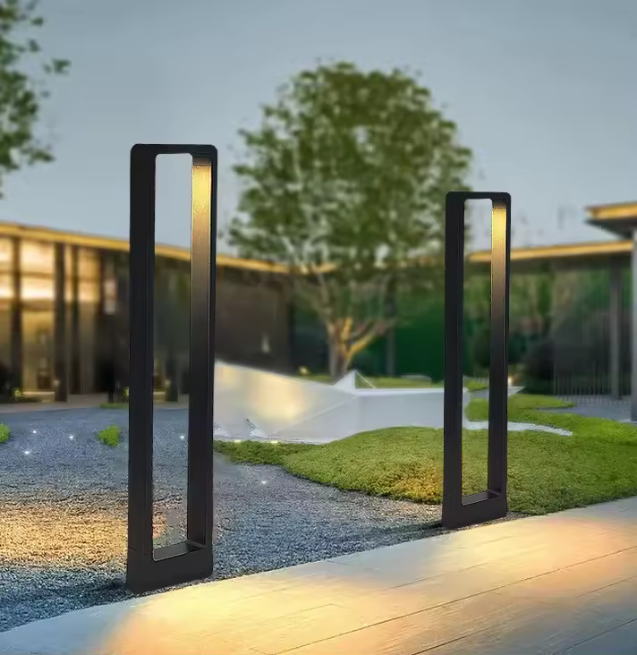 New Design 10w Led Bollard Garden Lights Rectangle Outdoor Landscape Lighting 12v 24v 110v 220v Decorative Lawn Yard Light