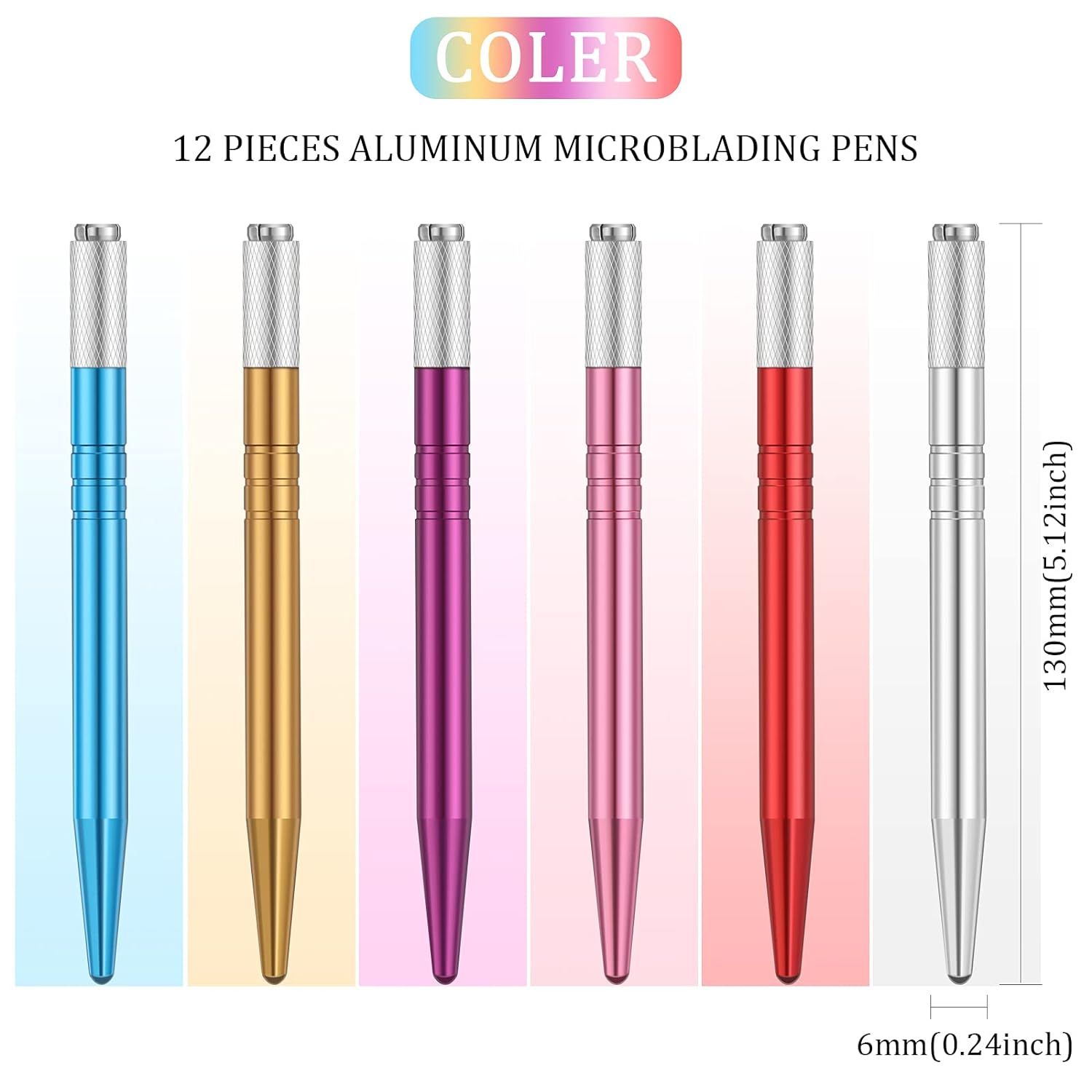 Pmu Brow Lip Positioning Tool Colorful Microblading Eyebrow Gel Pen Permanent Makeup Accessory Supplies Tattoo Skin Marker Pen