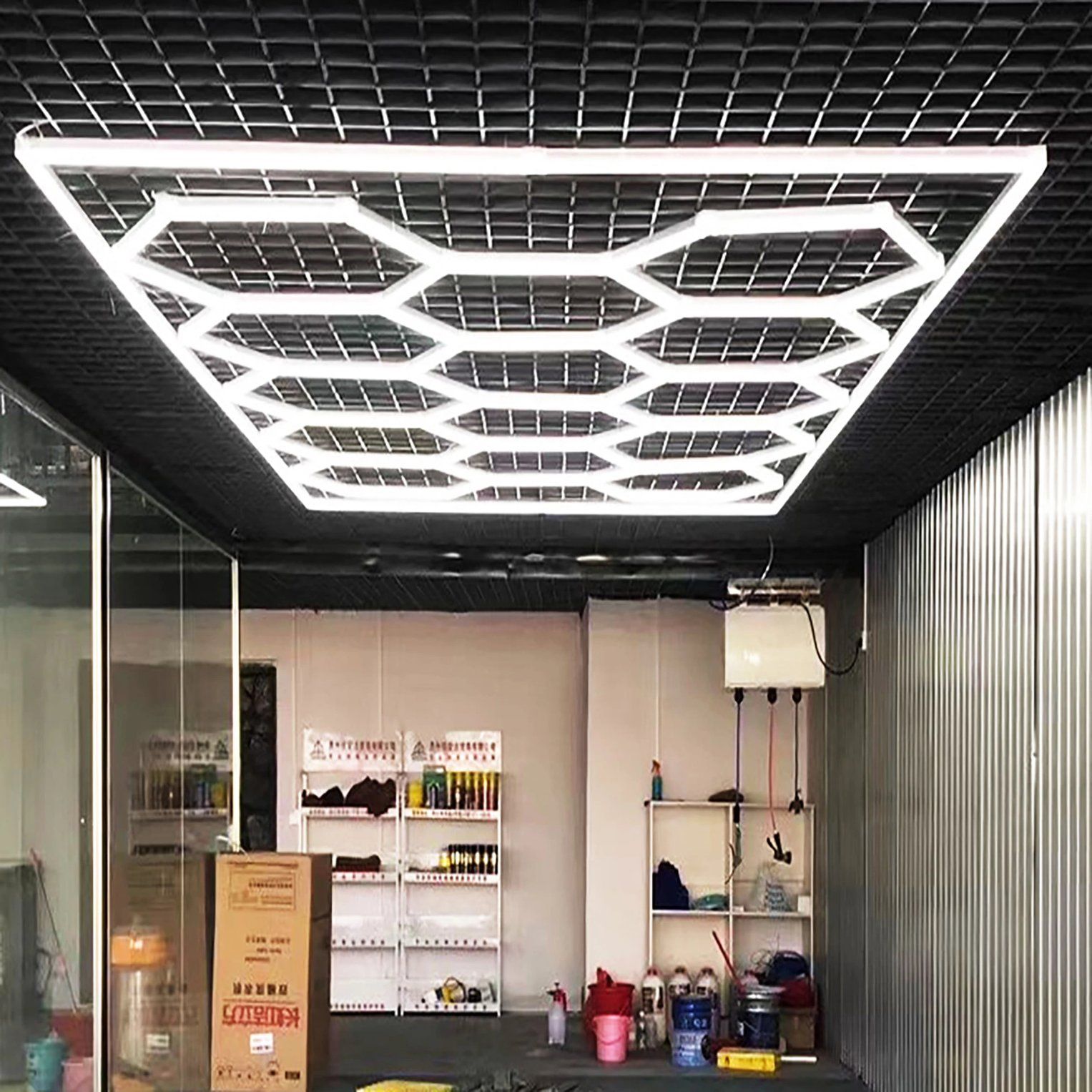 The Best Selling LED Light for Showroom Hexagon LED Lighting Garage Lamp Underground Garage Lighting