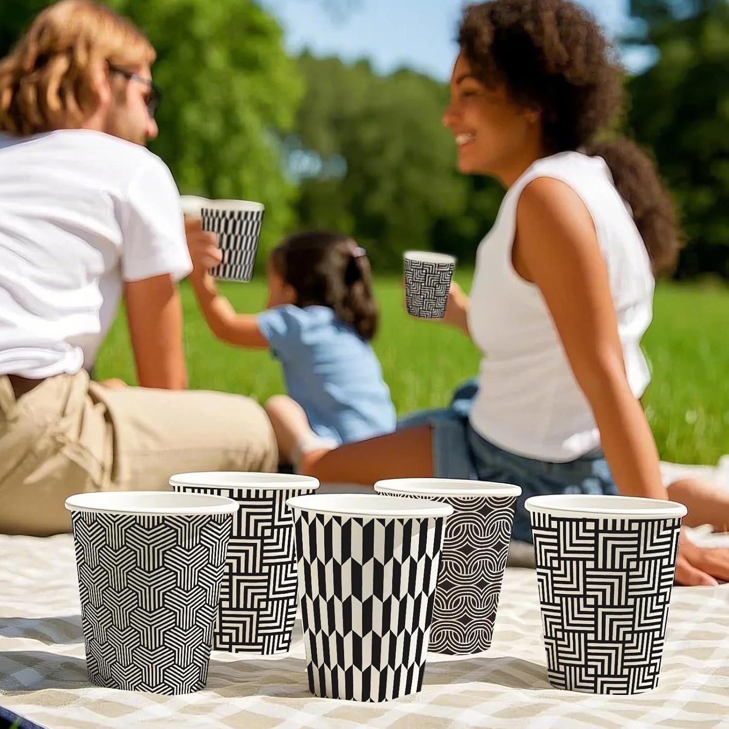 Bulk Blanks for Personalised Disposable Coffee 4oz Paper Cup with Lid