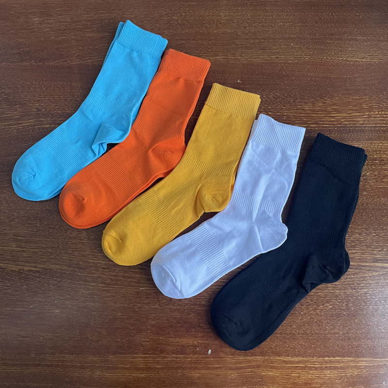 Men Candy Colored Sports Socks Factory Direct Sale Combed Cotton Socks