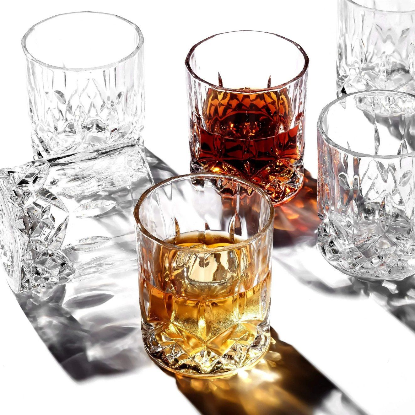 Old Fashioned Whiskey Glasses- 10oz Ultra-Clear Premium Lead-Free Crystal Glass Tumbler for Drinking