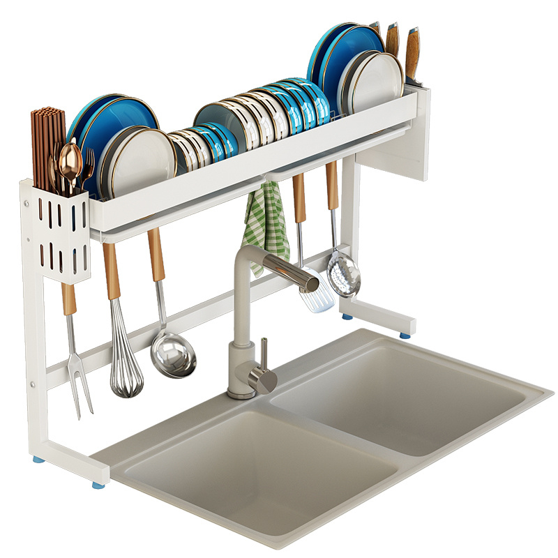 Factory Price Home Kitchen Metal Storage Holder Dish Drying Rack Storage Shelf Dish Rack Over Sink Dish Drainer Rack