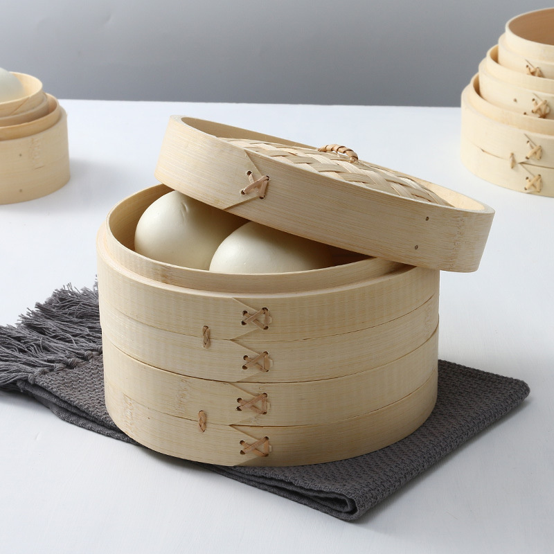 Food Grade High Quality Natural Healthy Bamboo Steamer for Food-Use