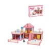 Zhiqu 6-in-1 DIY Plastic Dollhouse Furniture Set – Stem Educational Toy for Girls, Creative Assembly Play Kit with 25+ Pieces, Safe & Realistic Room Decor