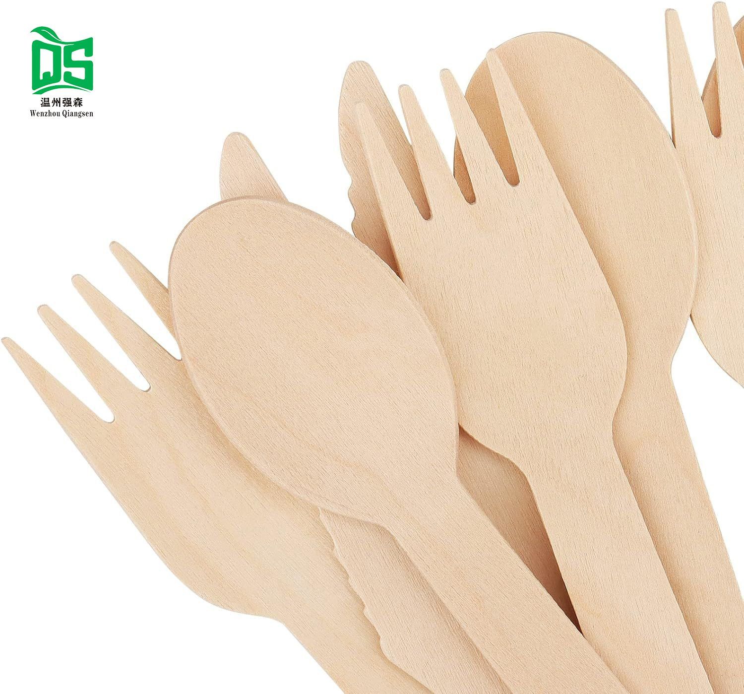 Biodegradable Bulk Birch Wood Spoon/Forks/Knives Disposable Wooden Cutlery
