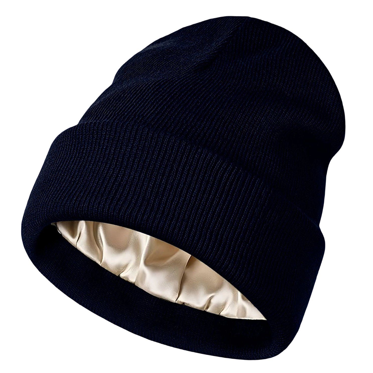 BSCI Wholesale Satin Lining Skull Cap Fashion Blank Winter Knit Hat Beanie