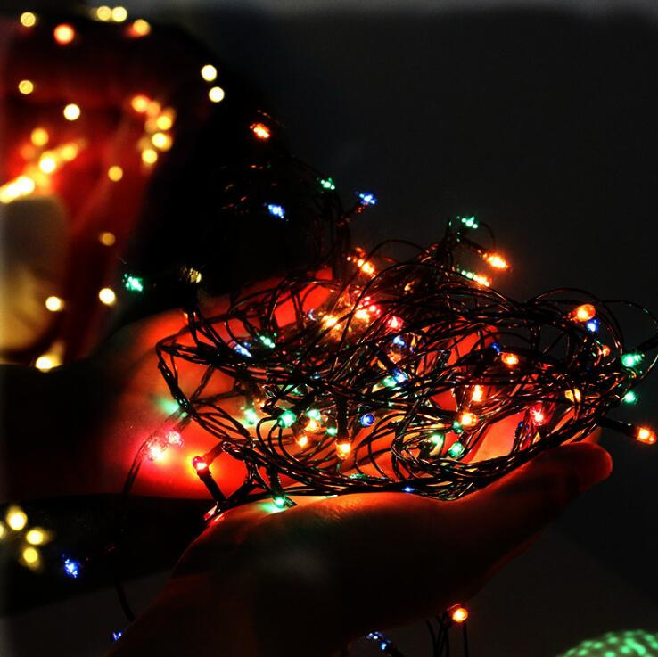 Wholesale RGB IP20 Indoor Use Black Cable LED Christmas String Light