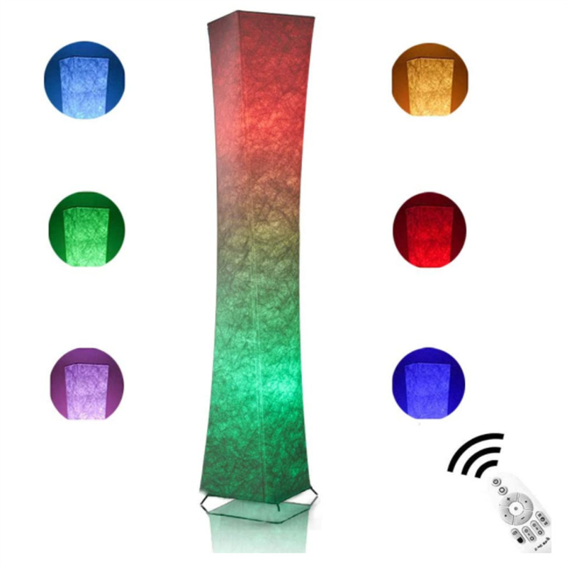 RGB 7 Colors Changing LED Bulbs Brightness Remote Control Floor Lamp