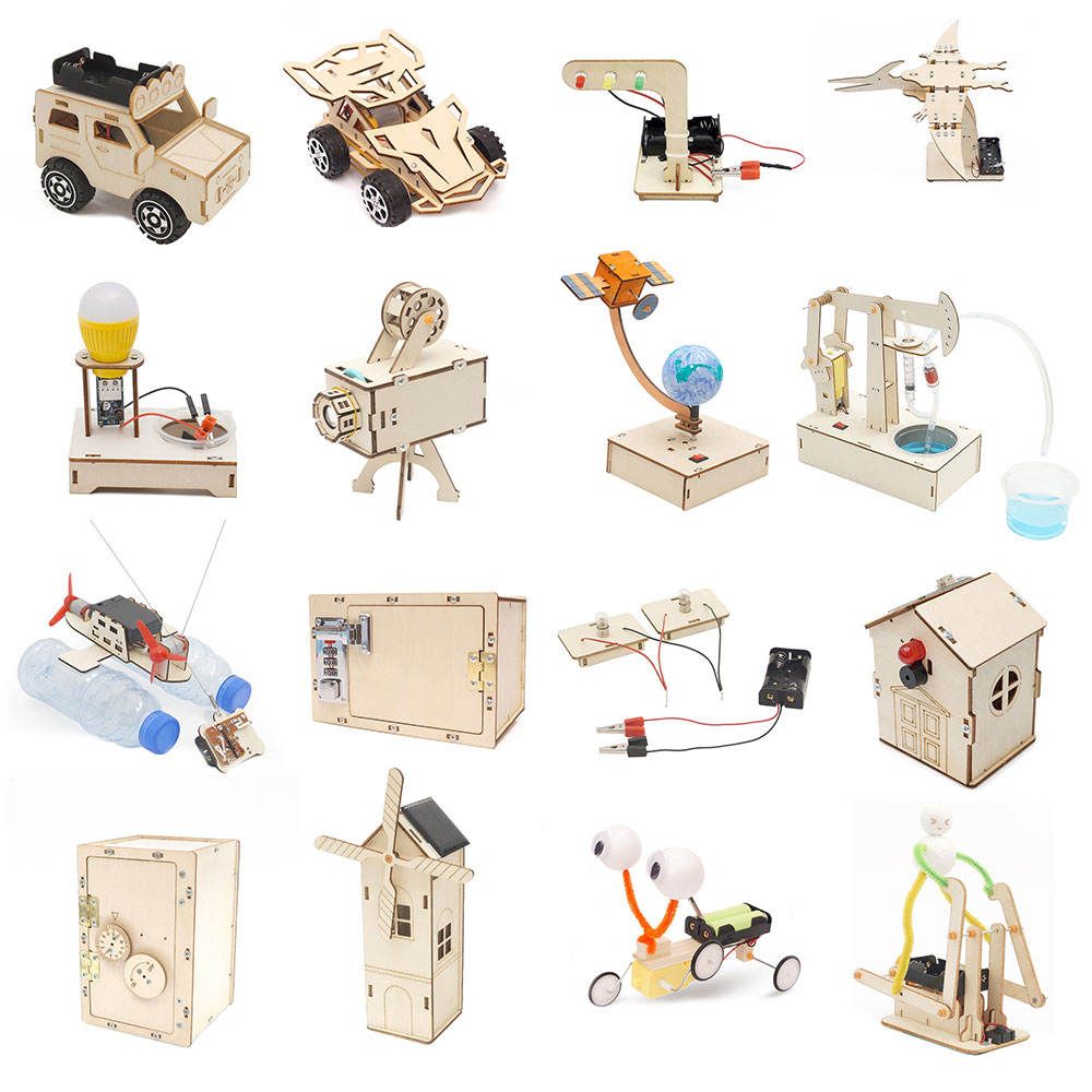 200+ Types School Students Learning Materials Self Assembly Experiment Kids Educational DIY Toy Stem Science Kit