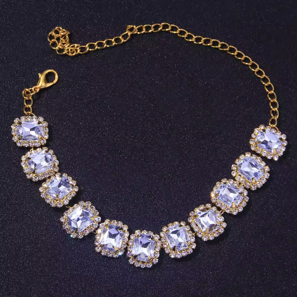 Amazon Anklets Top Selling Shiny Crystal Natural Stone Indian Anklets Ankle Bracelet