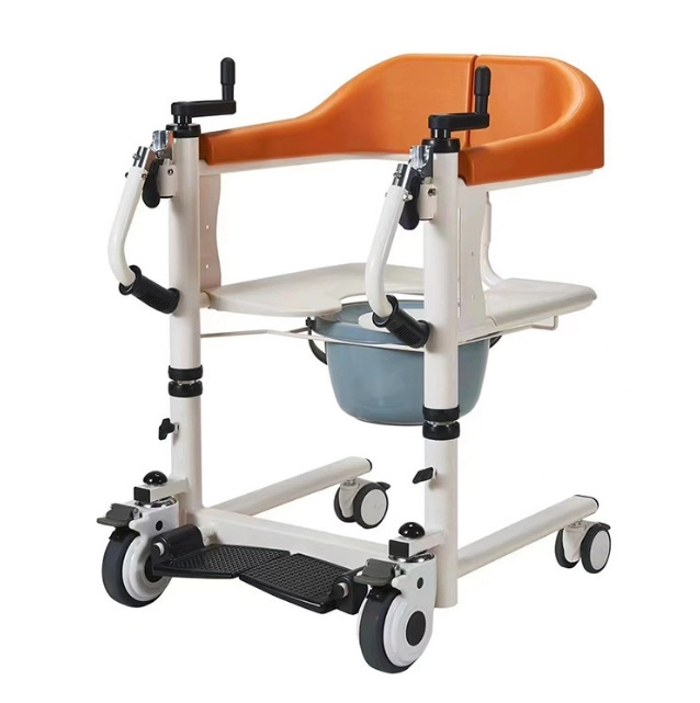 Hot Hospital Elderly Home Multi-Function Patient Lift Transfer Chairtoilet Commode Shower Chair Disabled