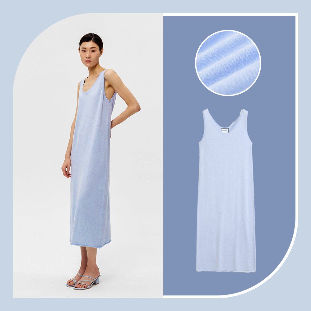Latest Design Plain Summer Sleeveless Maxi Slit Knitted Dress Casual Dresses Women