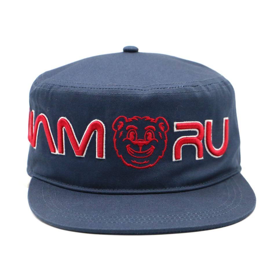 Customized 100% Cotton Flat Top Hat With Custom Raised Embroidery Logo Leather Strap Flat Brim Hat