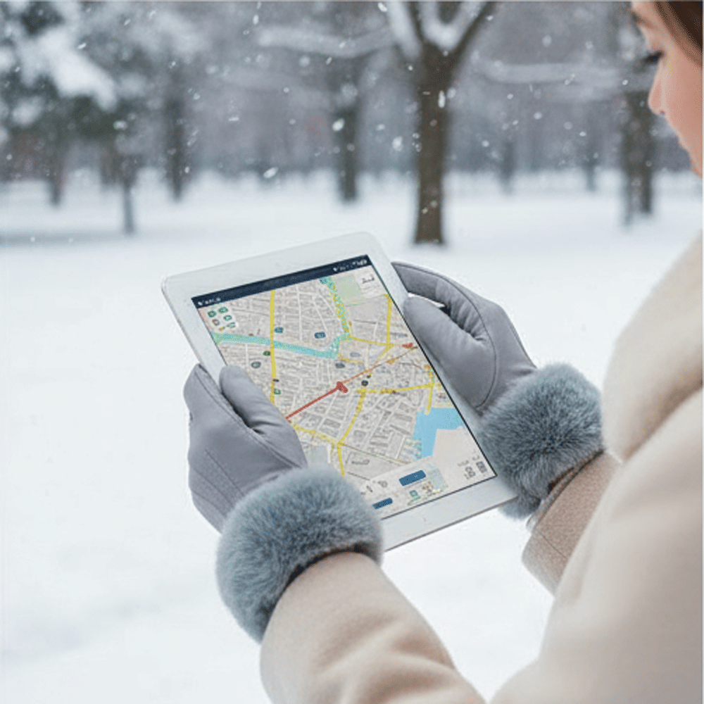 Fashion Winter Gloves OEM Touch Screen Wholesale Warm Puffy Waist for Lady