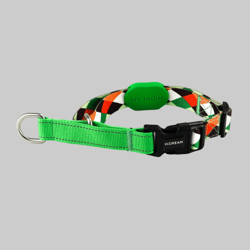 Durable Reflective Safety Leather Fashion Polyester Nylon Pet Dog Cat Collar for Large Breeds-Stylish & Functional