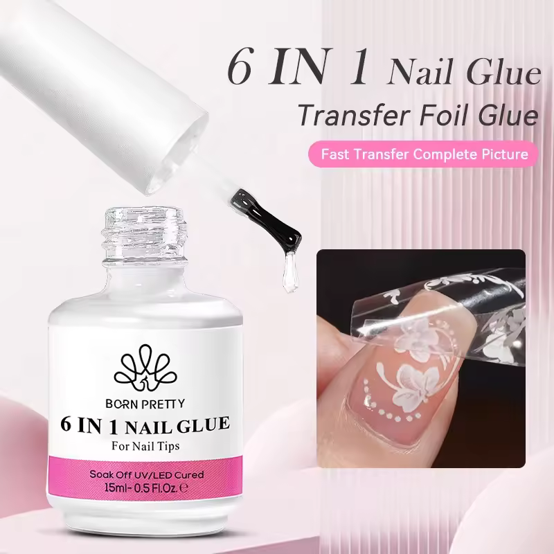 Born Pretty Low Moq Toxin Free 6 In 1 Nail Gel Polish Kg Material Private Label Bottle Nail Base Top Transfer Foil Glue Gel