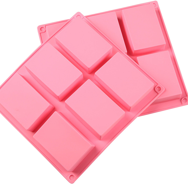 in Stock Pink DIY Handmade Silicone Square Soap Candle Silicone Mold