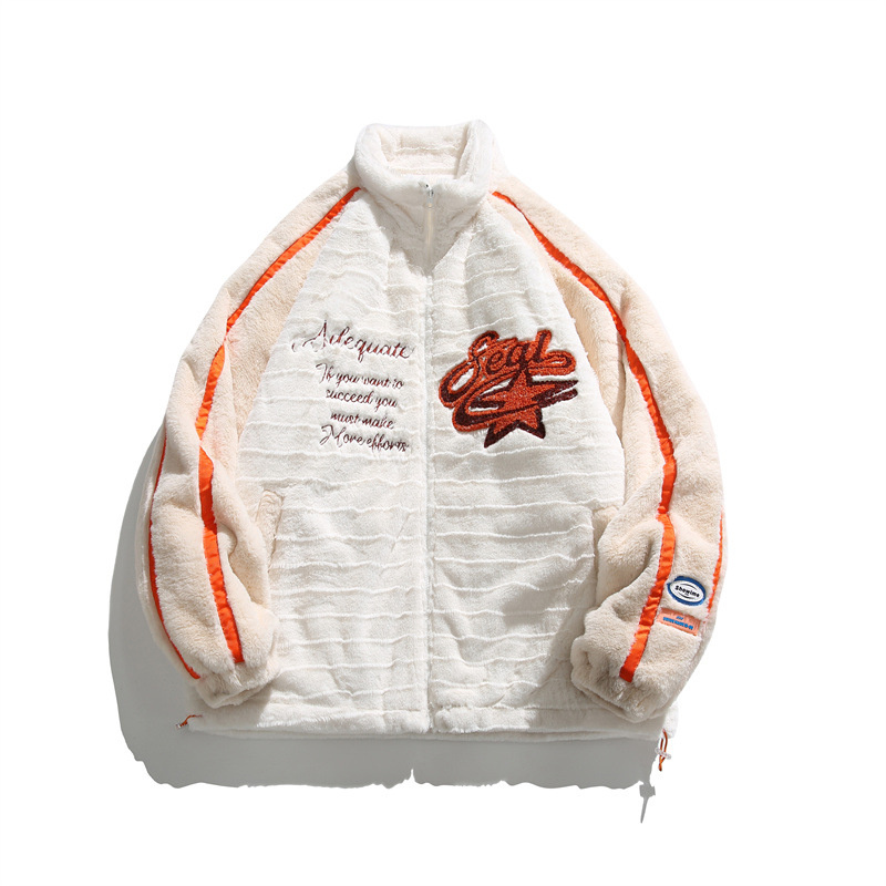 Winter American Fashion Brand Lamb Wool Cotton-Padded Coat Loose and Thick Coat Lovers Sports Everything with Casual Cotton-Padded Clothing Tide