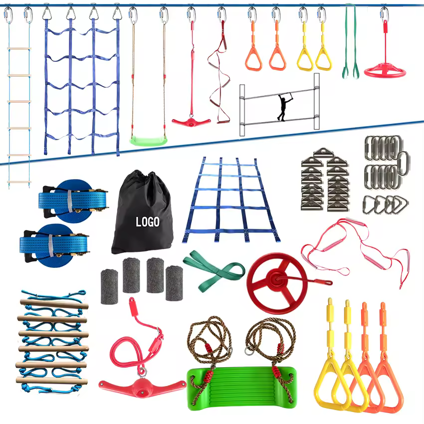 2025 Popular Ninja Warrior Outdoor Obstacle Course For Children Fun Adventures Inspired Ninjas
