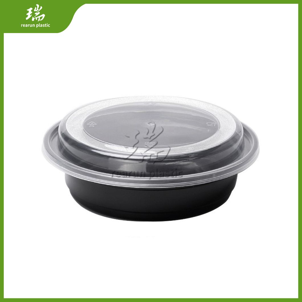 Rearun Round Plastic Airtight Food Lunch Container Disposable China Suppliers Disposable Takeaway Food Container