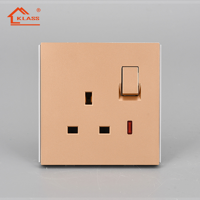 Waterproof Klass 86*86mm Universal Light Socket for Apartment/Villa with Neon