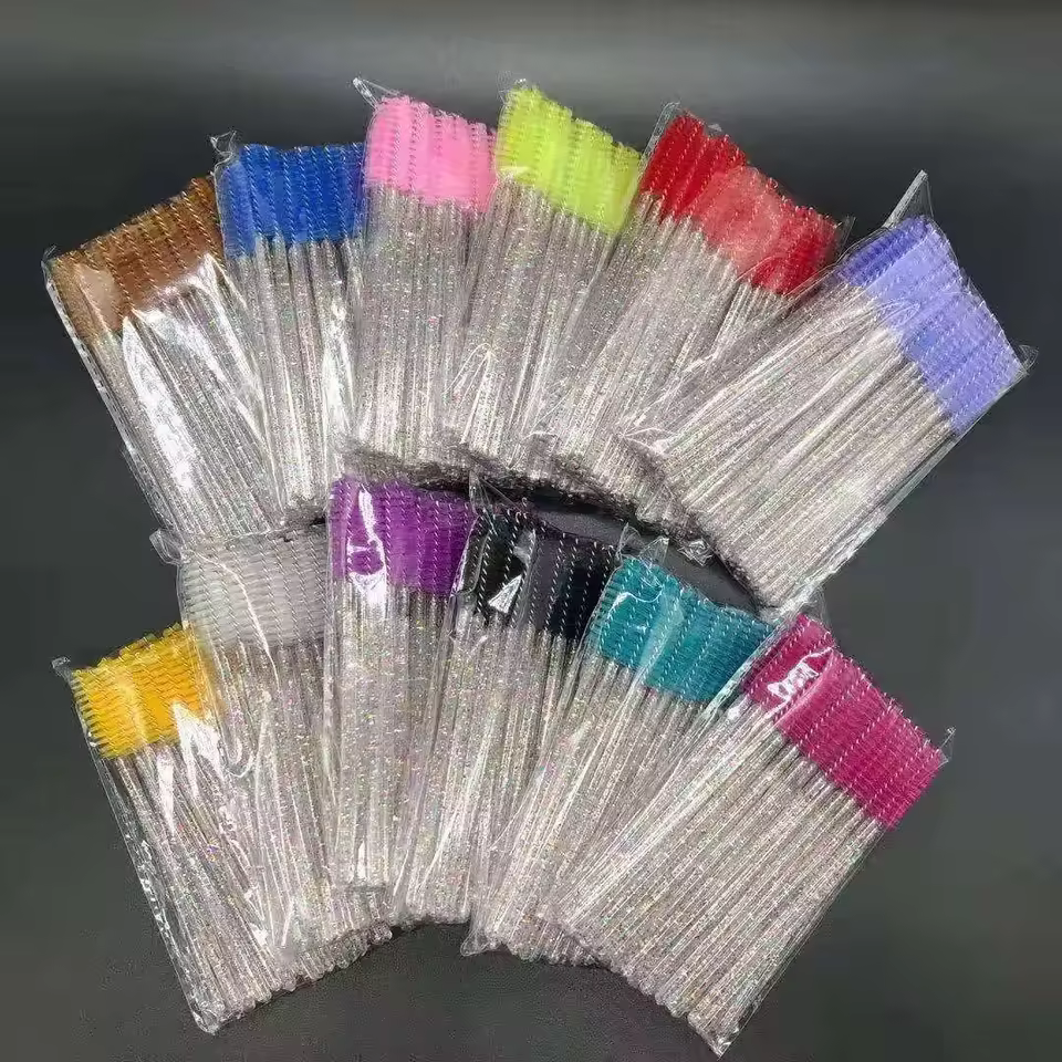 Xiusuzaki Eyelash Extension Supplies Box Eco Lash Brush Removing Clean Tear Drop Lash Brush Eye Lash Cleansing Brush