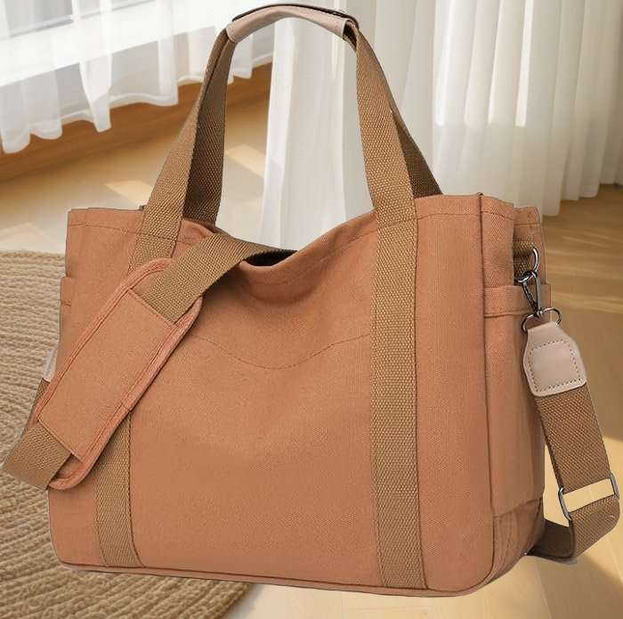 Vintage Messenger Bag - Original Heavyweight Cotton Canvas Shoulder Bag with Upgraded Features