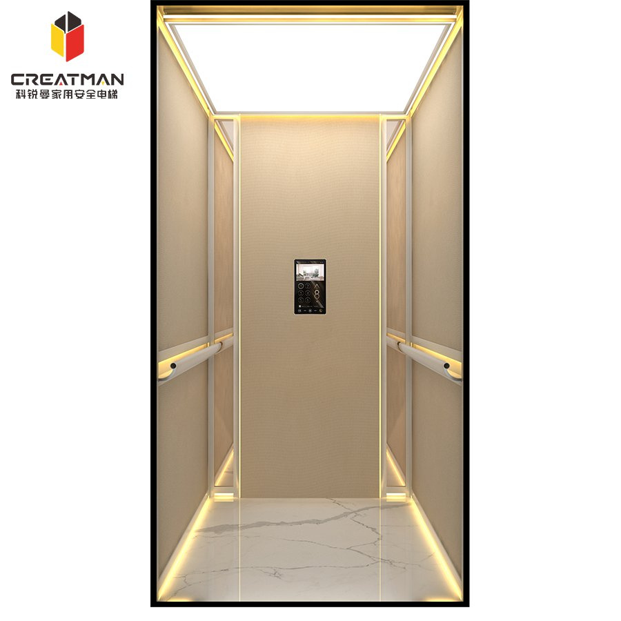 Minimalist Home Elevator Sleek Design Blends with Modern Villa Interiors