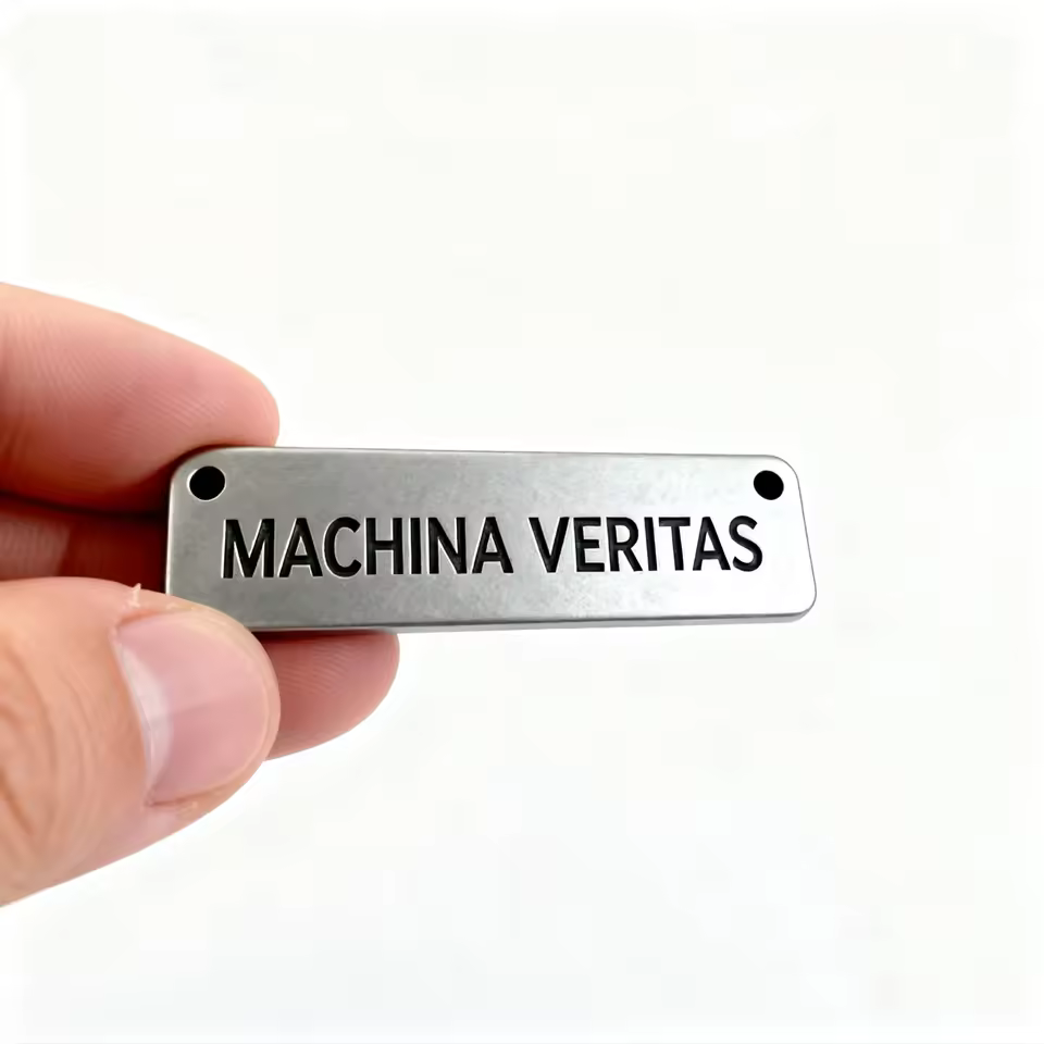 Brass Metal Plate Label Badge Pin With Logo Color Enameled With Brand Logos Garment Accessories Zinc Alloy Customized Washable