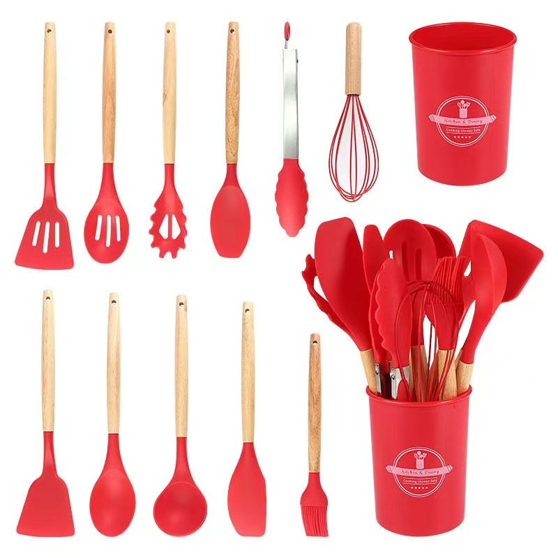 2025 Hot Selling Home and Kitchen Accessories 5PCS Heat Resistant Food Silicone Kitchen Utensils Cooking Spatula Sets