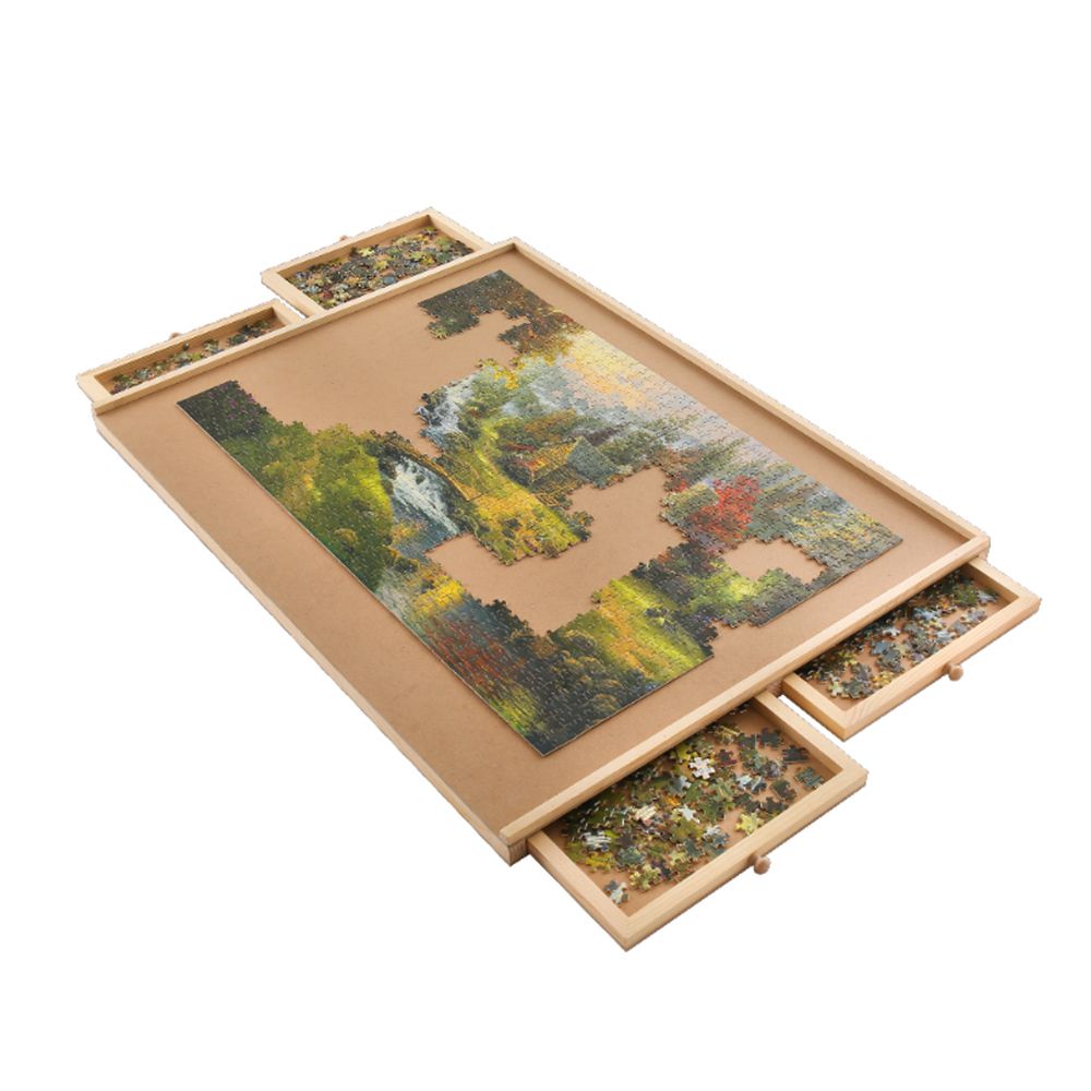 Premium 1000 Piece Wooden Puzzle Board for Puzzle Storage
