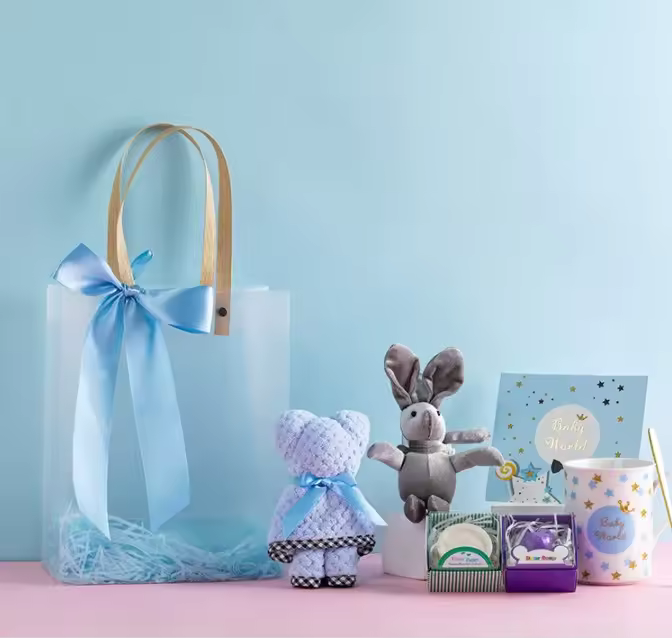 Ready To Ship Ceramic Cup Spoon Teddy Bear Towel Net Red Rabbit Soap With Transparent Bag For Promotional Souvenir Gift Ideas