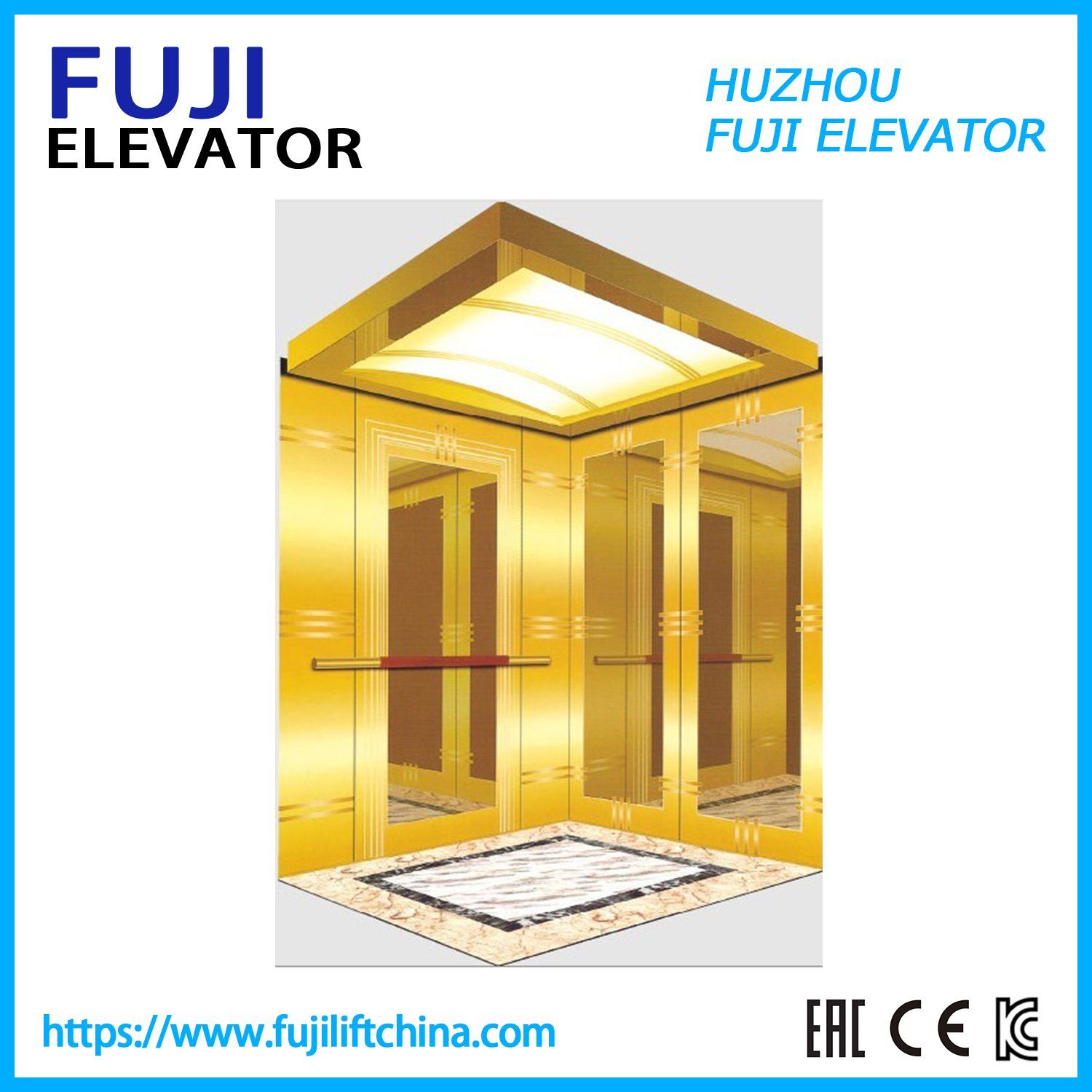 FUJI Brand 800kg 10persons 1.5m/S Luxury Decoration Lifts Villa Elevator Residential Cheap Passenger Elevator Home Elevator with Monarch Control