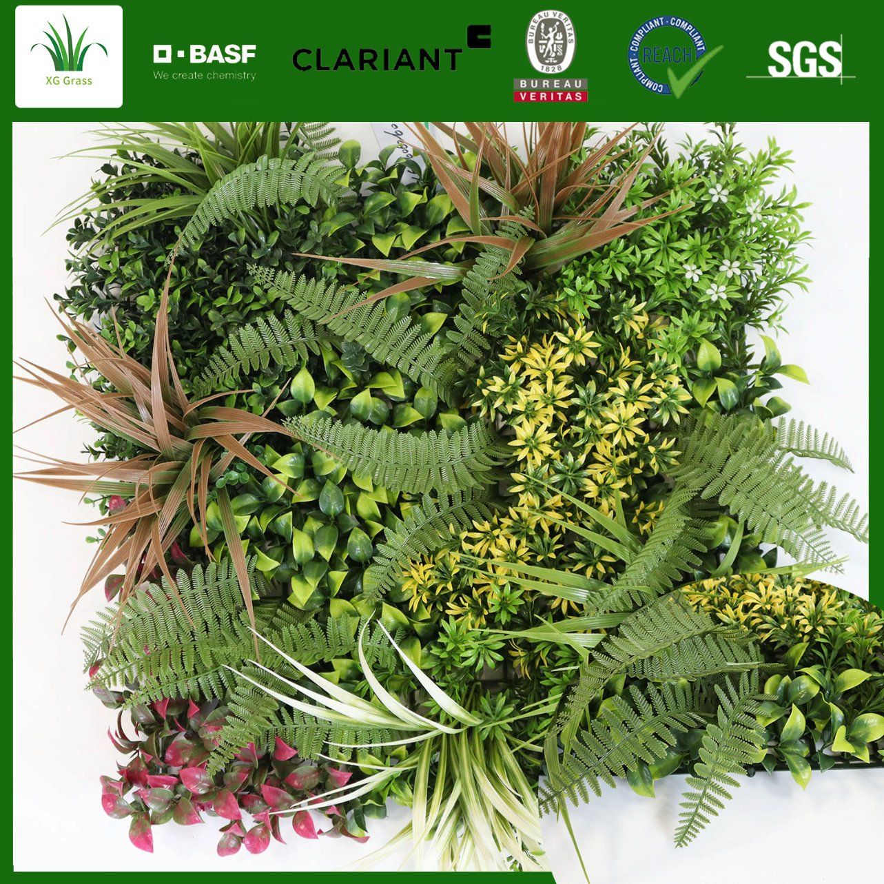 Best Price ODM 50*50cm Home Office Artificial Foliage Decoration Artificial Plants Artificial Hedge