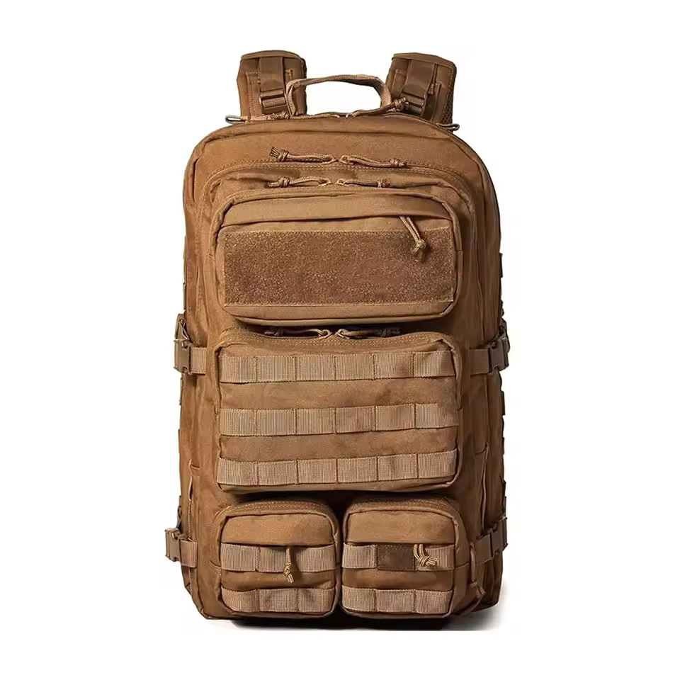 Top Selling Brown Color Premium Quality Easy To Use Tactical Heavy Duty Rucksack Molle Large Backpack Work Outdoors