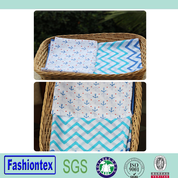 Hot Sale Navy Colors Muslin Blanket Infant Muslin Sleeping Swaddle Stripe Muslin Cloth