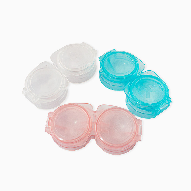 Wholesale Transparent PP Contact Lenses Case Mini Portable Contact Lens Case