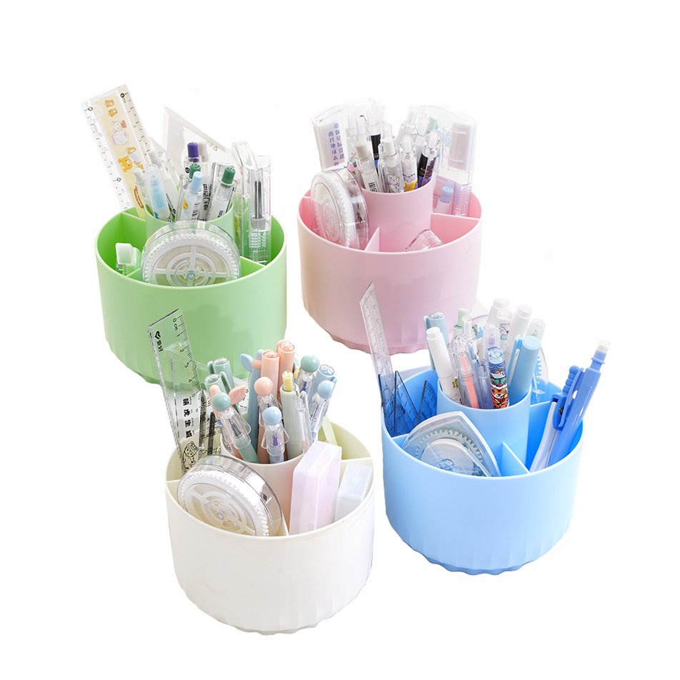 Wholesale Colorful 360 Degree Rotating Pen Storage Plastic Pen Holder for Office