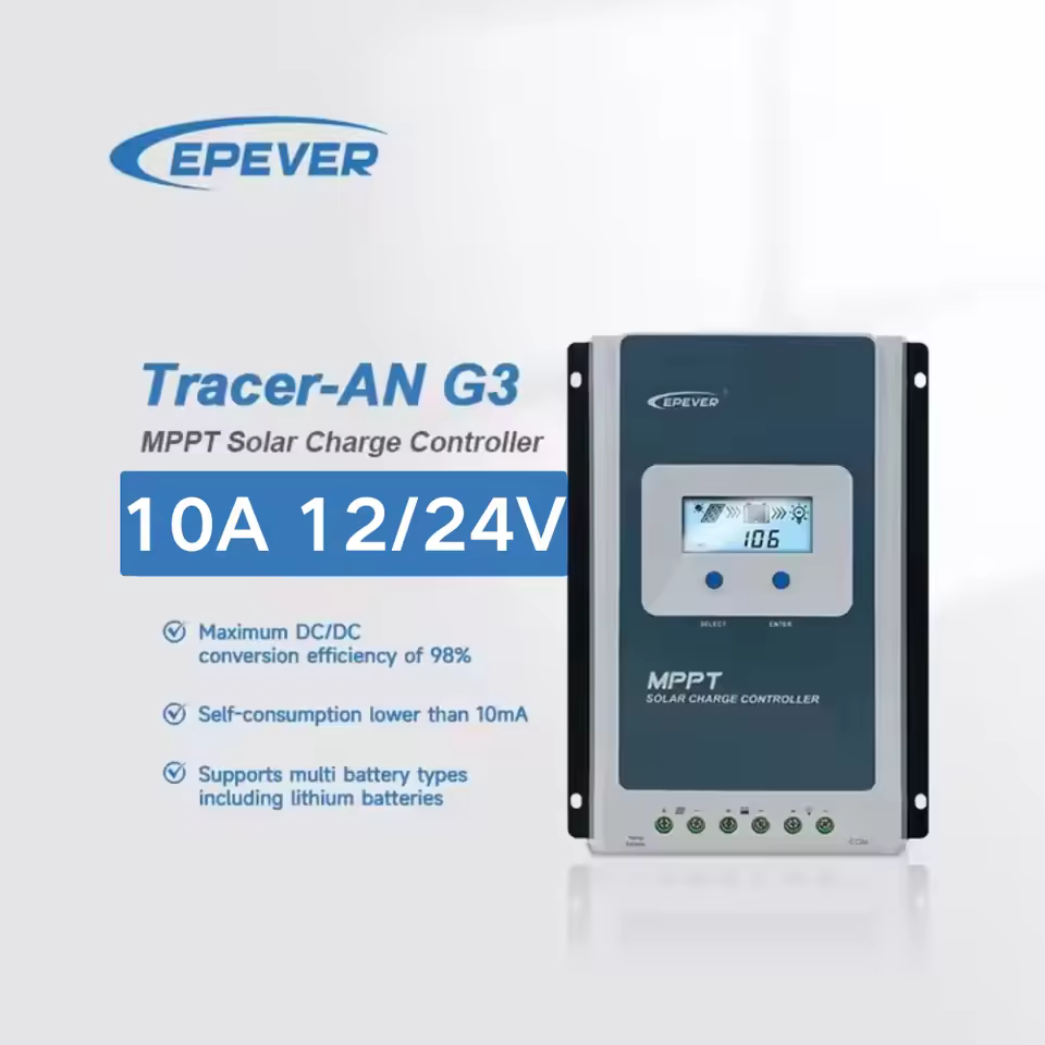 Epever Tracer1210an G3 Solar Charge Controller 10a For Solar Panel System For Home Cheap Prices